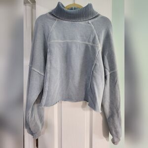 Aerie Light Blue Women's Knit Hoodie, NWOT!